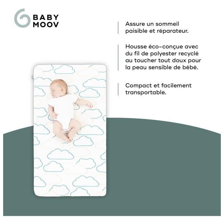 Babymoov Matelas de voyage Cosy'Lite Nomad 60x120cm, oeko Tex, Eco-con