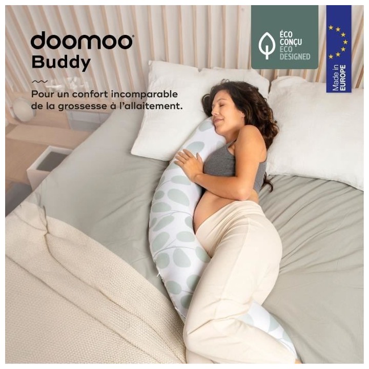 Babymoov Coussin de Maternité doomoo Buddy Leaves Aqua Green