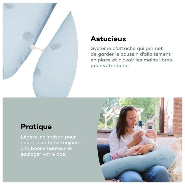 Babymoov B.LOVE Coussin de Maternité & Allaitement avec Remplissage M