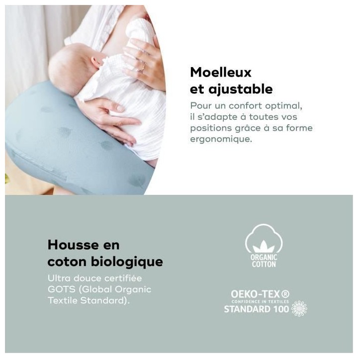 Babymoov B.LOVE Coussin de Maternité & Allaitement avec Remplissage M