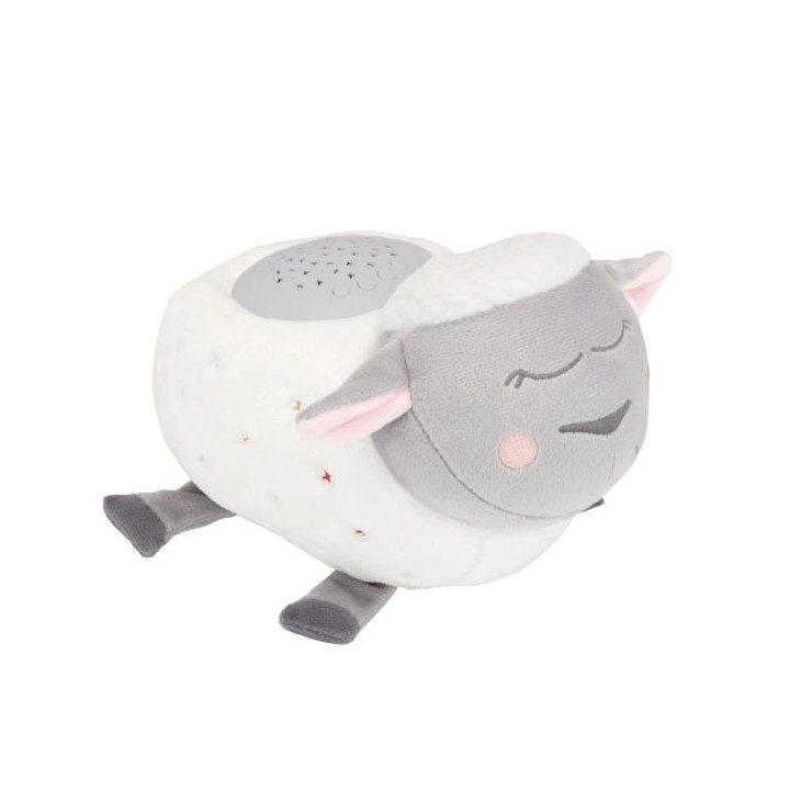 Badabulle Veilleuse Mouton Peluche - Projection d'étoiles & Berceuses