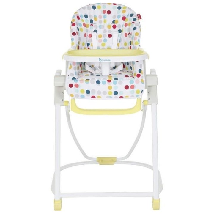 BADABULLE Chaise Haute Compacte Confetti Jaune