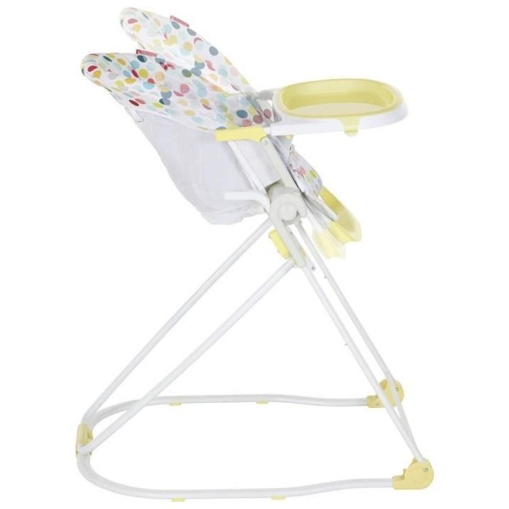 BADABULLE Chaise Haute Compacte Confetti Jaune