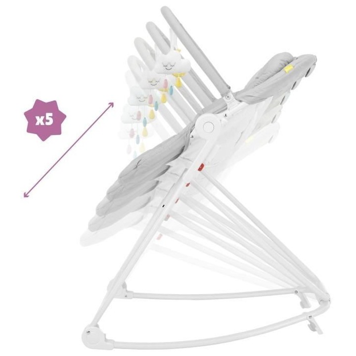 Badabulle Transat en hauteur Compact'Up, Pliage Ultra Compact, Confort