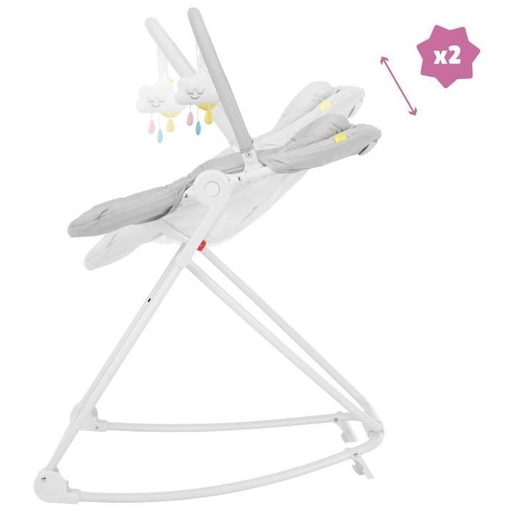 Badabulle Transat en hauteur Compact'Up, Pliage Ultra Compact, Confort