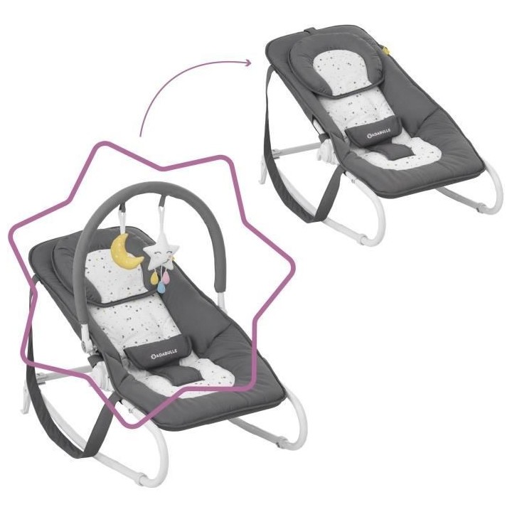 Badabulle Transat pour bébé Easy Moonlight - Arche de jeux