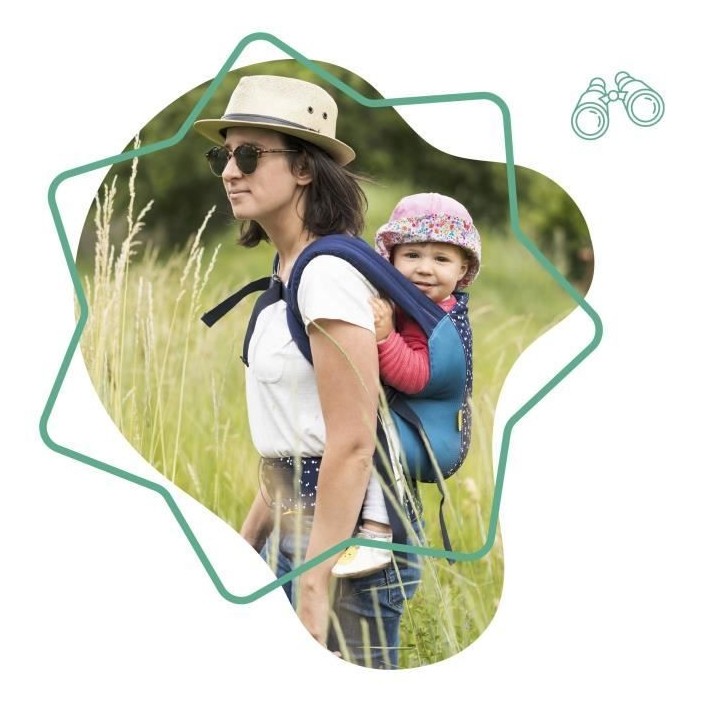 Badabulle Porte-bébé physiologique Easy and Go, Portage dorsal et ve