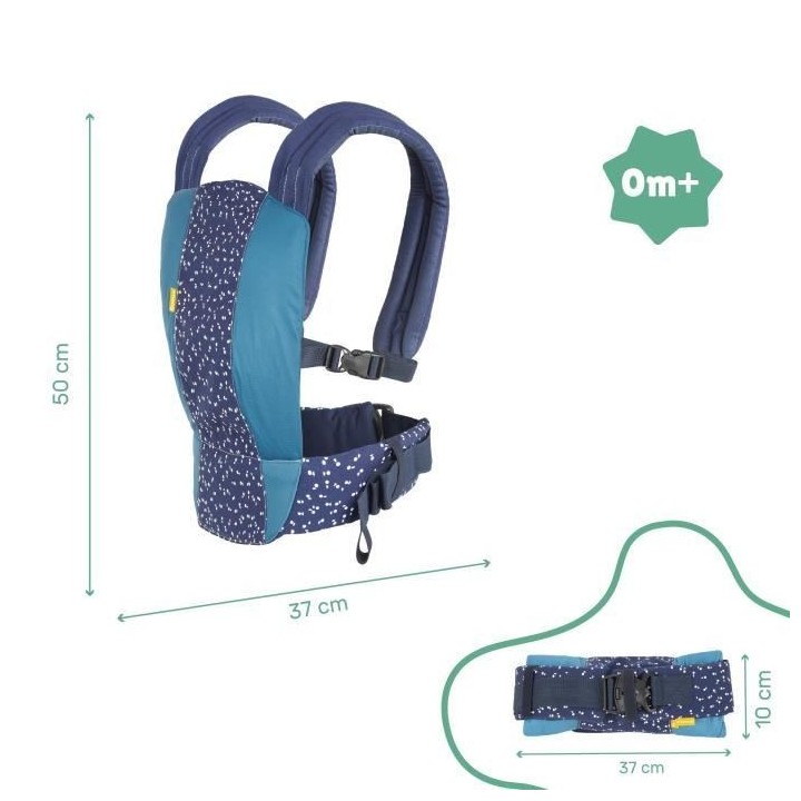 Badabulle Porte-bébé physiologique Easy and Go, Portage dorsal et ve