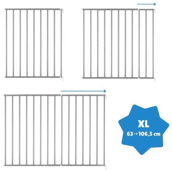 Badabulle Barriere de Sécurité Safe & Protect XL (60-107 cm)