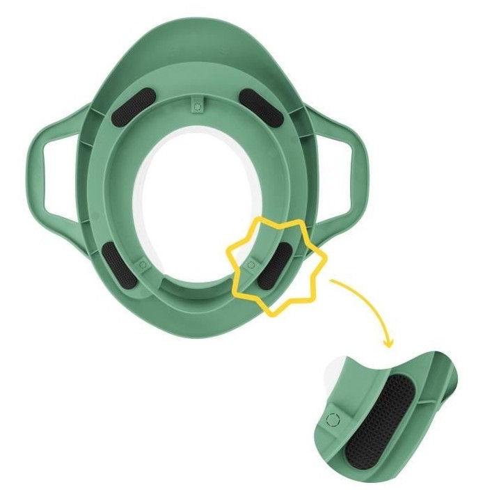 Badabulle Réducteur de toilette confort avec poignées, antidérapant