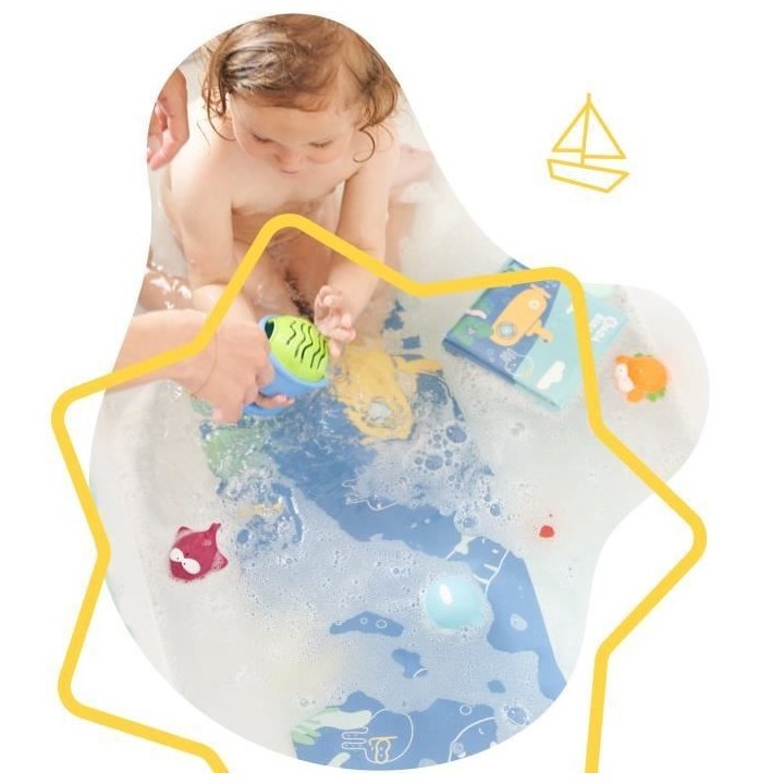 Badabulle Tapis de bain antidérapant avec témoin de température