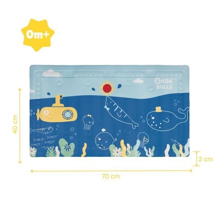 Badabulle Tapis de bain antidérapant avec témoin de température