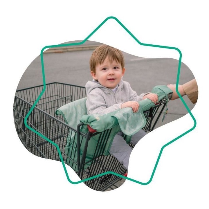 BADABULLE Protege-siege chariot pour enfant, universel, poche de range