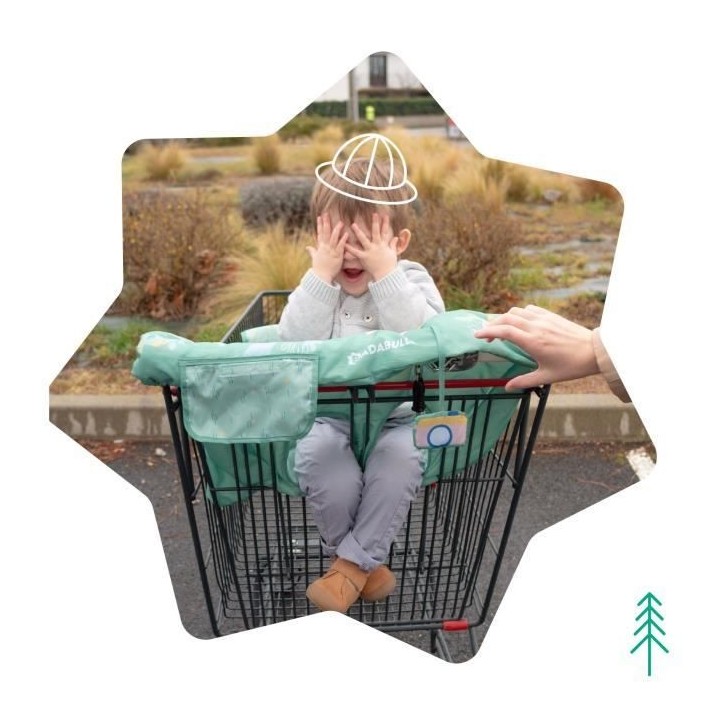 BADABULLE Protege-siege chariot pour enfant, universel, poche de range