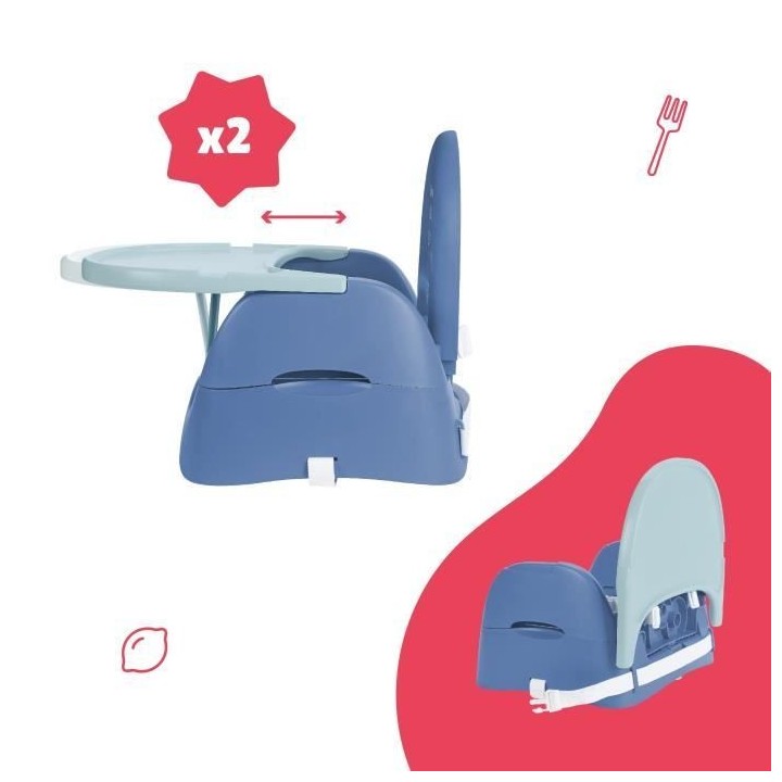 Badabulle Rehausseur de chaise Chat - Pliage Compact - Universel - De