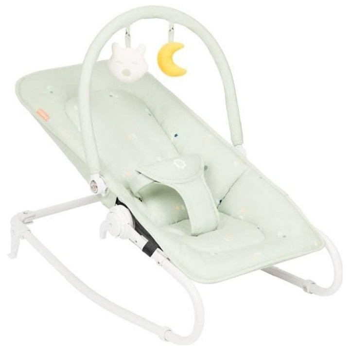 Transat pliable et ultra compact BADABULLE, arche de jeux, lichen / ve