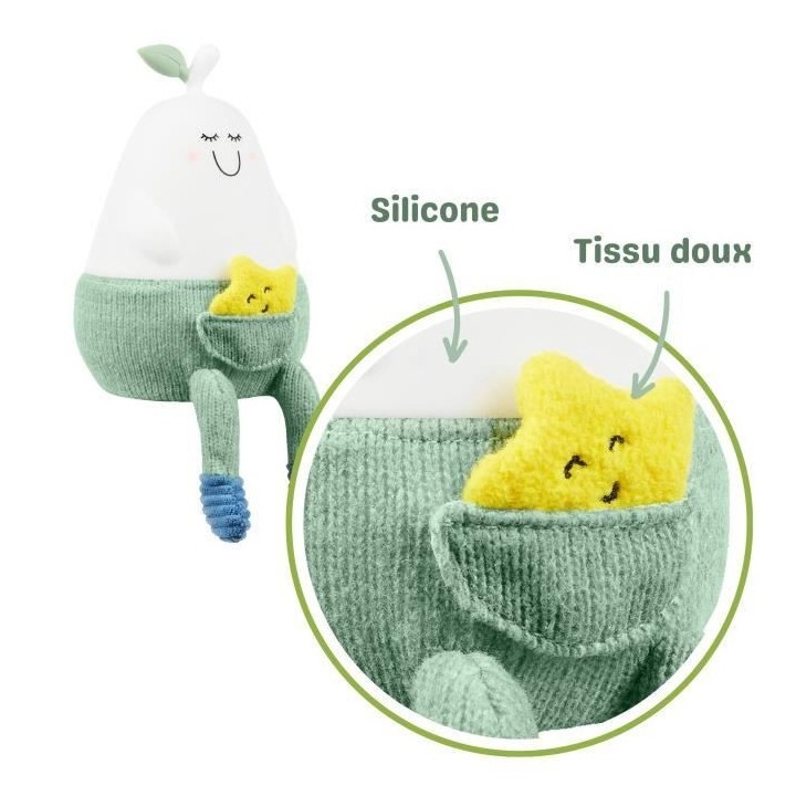 Veilleuse silicone BADABULLE - Modele : BERTILLE - Nomade - Lumiere do