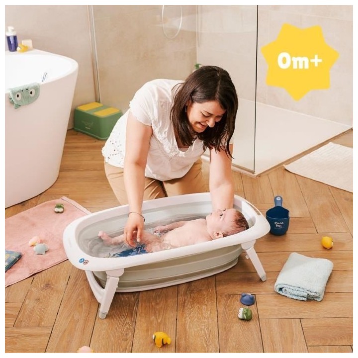 BADABULLE Baignoire pliable, 35L, super compact, bouchon de vidange t