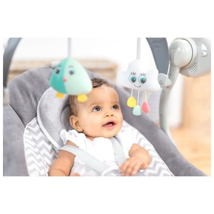 BADABULLE Balancelle Confort, 3 vitesses de balancement, 8 berceuses i