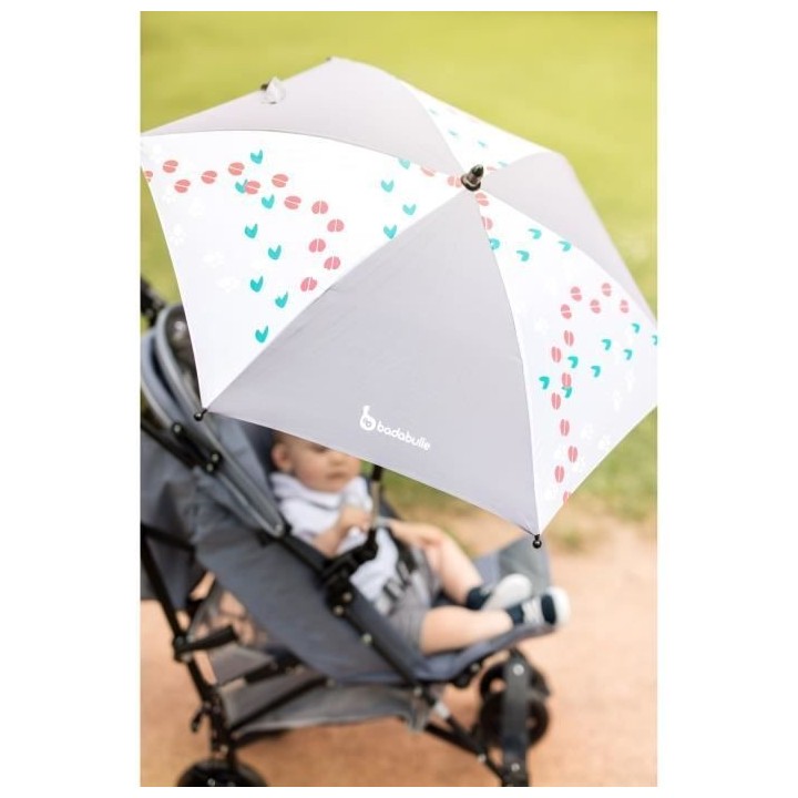 BADABULLE Ombrelle bébé universelle, anti-UV 50+, position adaptable