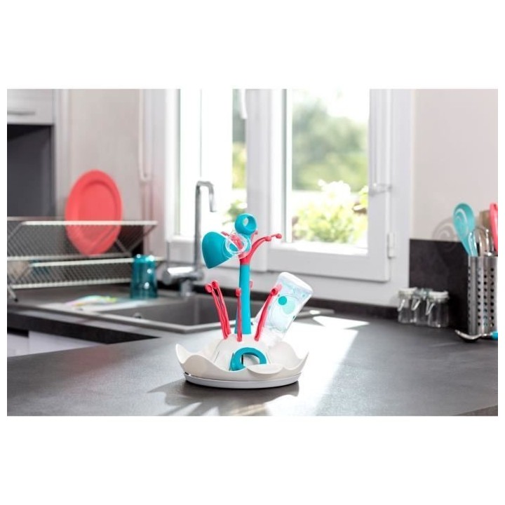 Seche-biberons BADABULLE - Jusqu'a 6 biberons et accessoires - Fabriqu