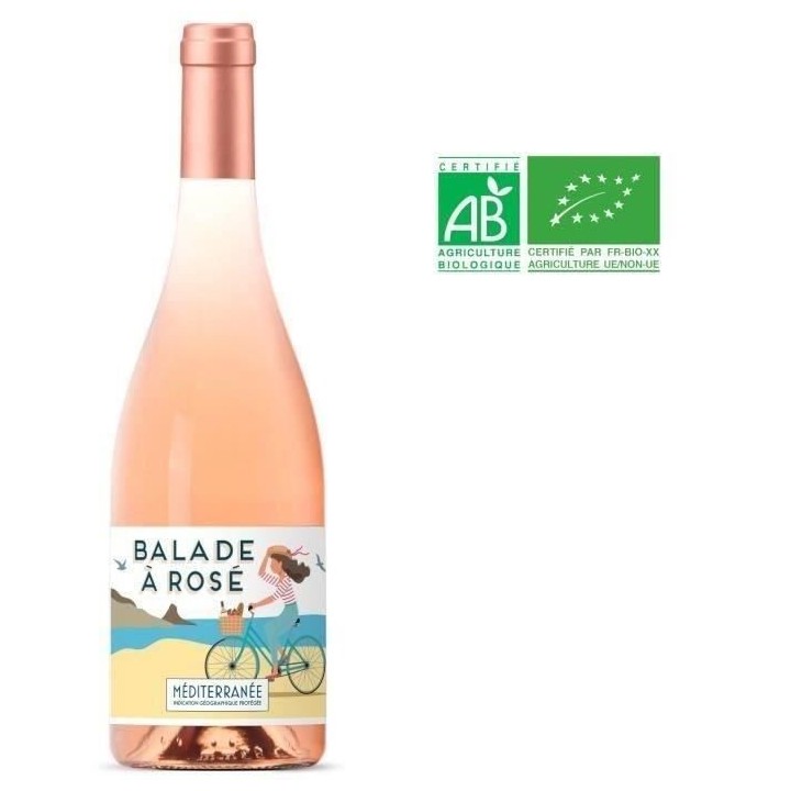 Balade a Rosé 2022 IGP Méditerranée - Vin rosé de Provence - Bio