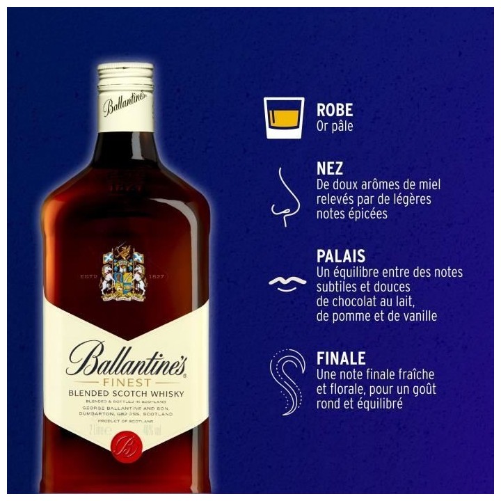 Ballantine's - Finest Whisky Ecossais - 40,0% Vol. - 200cl