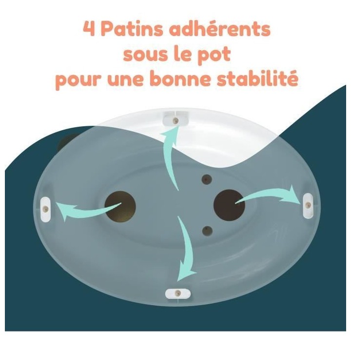 Pot bébé éducatif BAMBISOL - Couvercle et siege rabattable - Manett