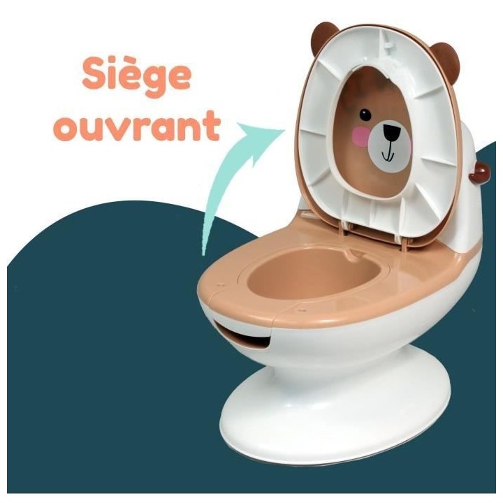 Pot bébé éducatif BAMBISOL - Couvercle et siege rabattable - Manett