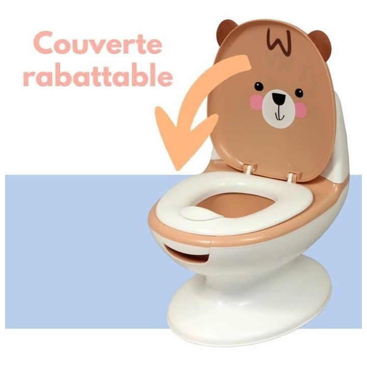 Pot bébé éducatif BAMBISOL - Couvercle et siege rabattable - Manett