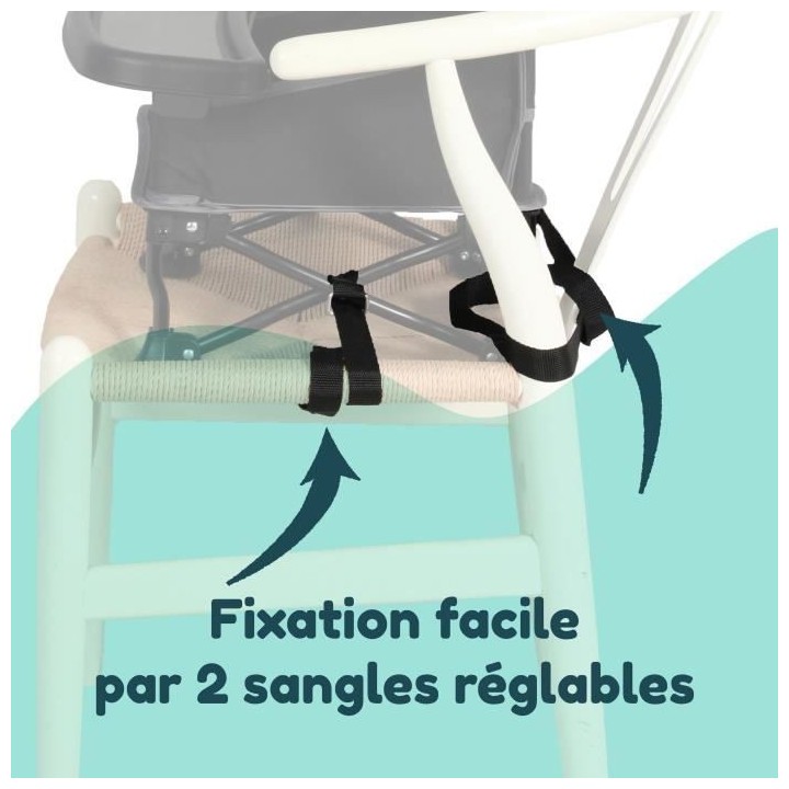 BAMBISOL - Rehausseur Bébé Nomade Evolutif en Chaise Enfant - Tablet