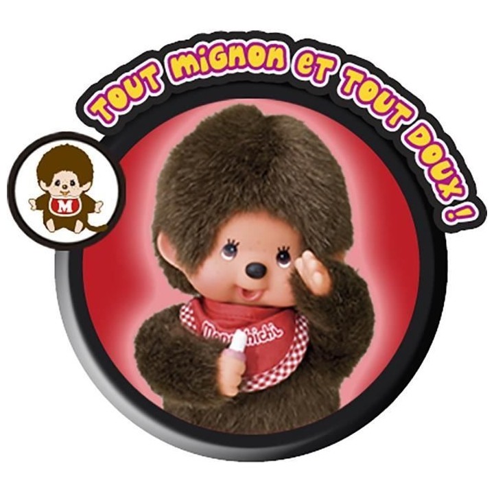 Monchhichi Garçon Bavoir Rouge 20 cm
