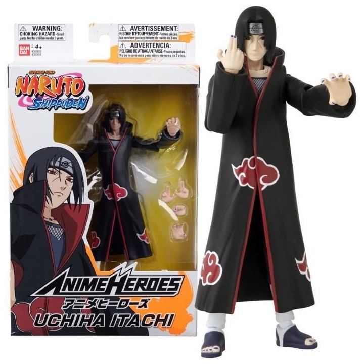 Figurine Anime Heroes 17 cm - Itachi Uchiwa - BANDAI - Naruto Shippude
