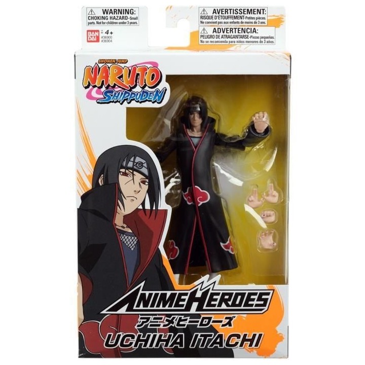 Figurine Anime Heroes 17 cm - Itachi Uchiwa - BANDAI - Naruto Shippude
