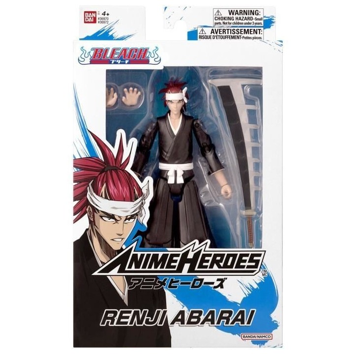 Figurine Anime Heroes 17 cm - Abarai Renji - Bleach - BANDAI