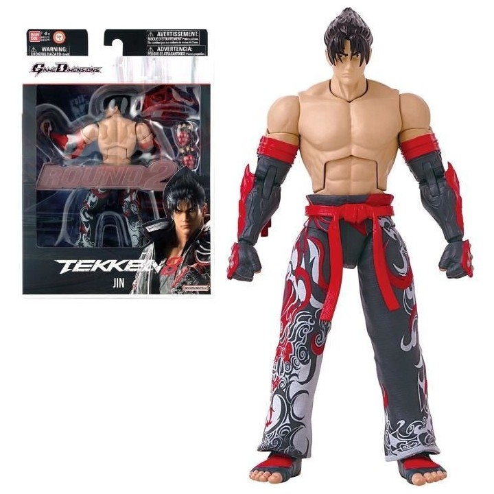 BANDAI - Tekken - Figurine d'action 17 cm - Jin Kazama Game Dimensions