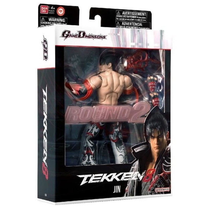 BANDAI - Tekken - Figurine d'action 17 cm - Jin Kazama Game Dimensions