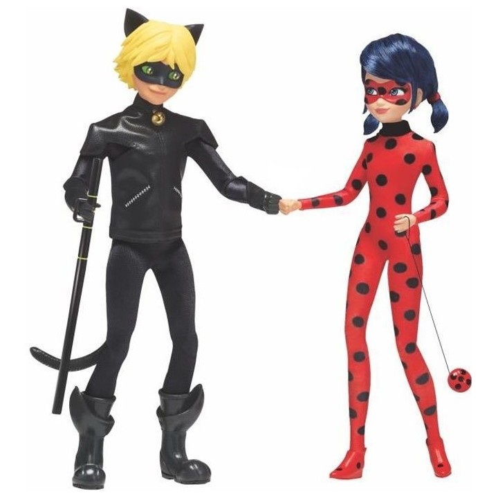 Pack de 2 Poupées mannequin 26 cm Miraculous Ladybug - Revivez les av