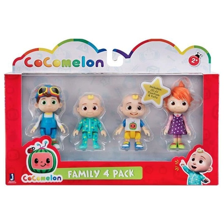 Pack 4 figurines CoComelon - JJ, TomTom et YoYo - Bandai