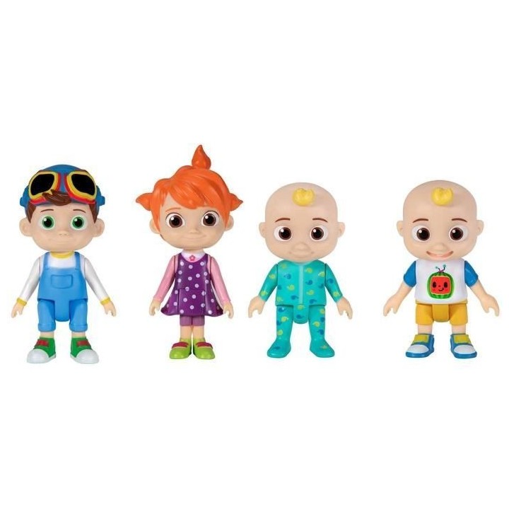 Pack 4 figurines CoComelon - JJ, TomTom et YoYo - Bandai