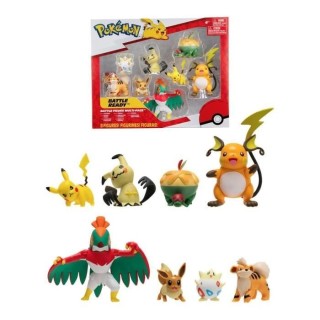 8 figurines Battle BANDAI - Pokémon - Pikachu, Evoli, Dratatin, Togep