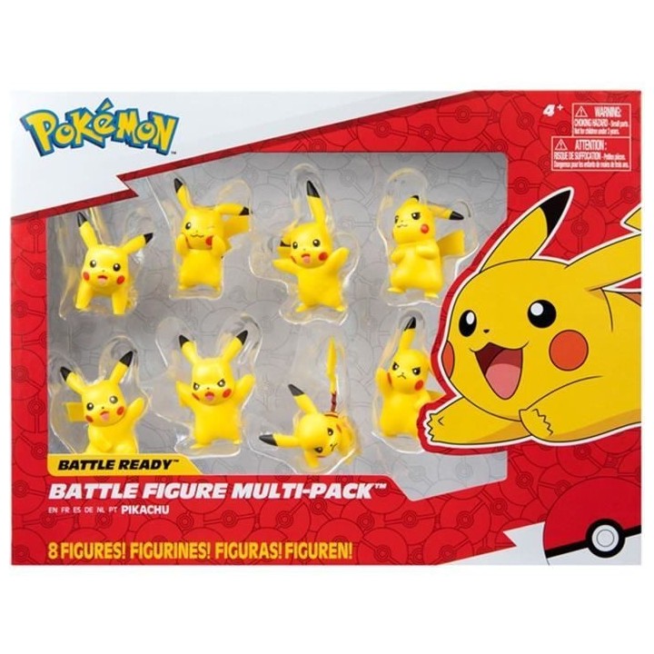 Figurines Pokémon - Pack de 8 Pikachu - Bandai
