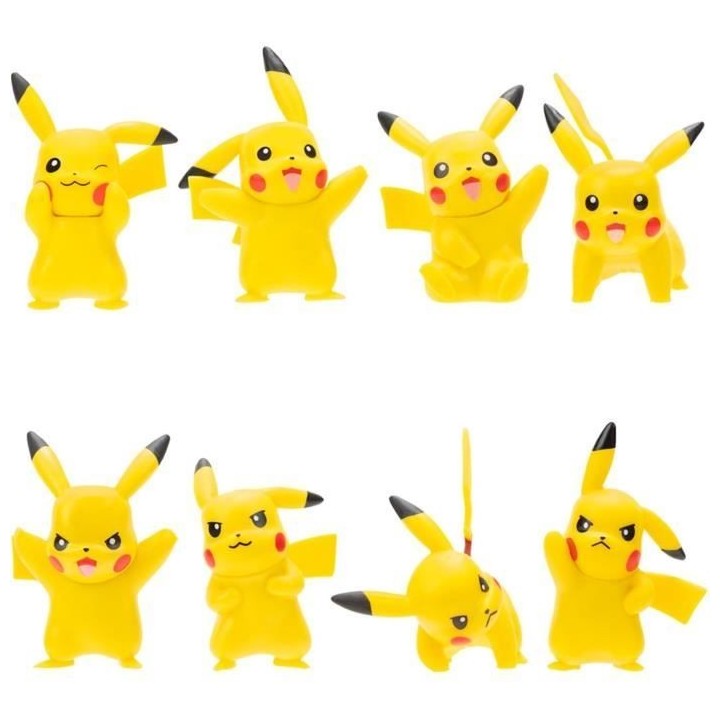 Figurines Pokémon - Pack de 8 Pikachu - Bandai