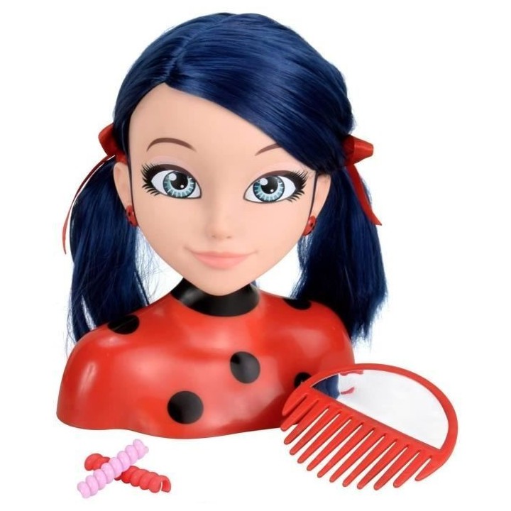 Tete a coiffer Miraculous Ladybug - BANDAI - Rouge - Licence Miraculou