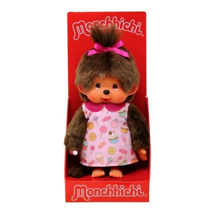 Peluche Monchhichi Pop & Candy - 20 cm - BANDAI