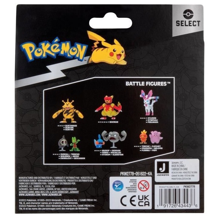 Figurines Pokémon Bandai - Pack évolution Pichu, Pikachu et Raichu