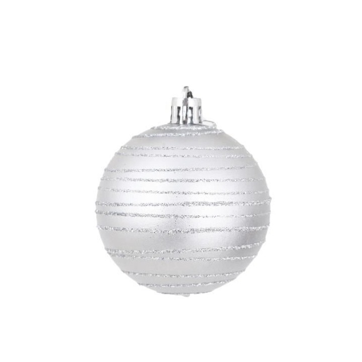 AUTOUR DE MINUIT Set de 6 boules décorées finition mate - Ø6 cm - G