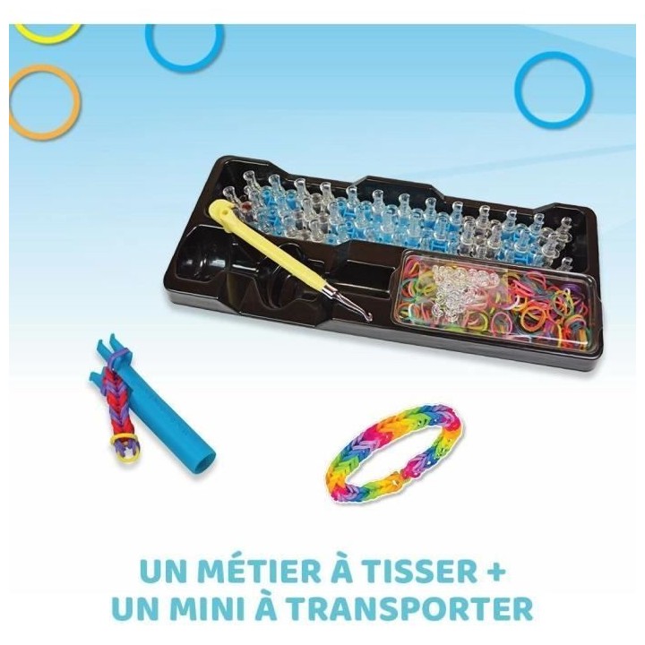 Rainbow Loom Original - Bandai - Métier a tisser avec 600 élastiques
