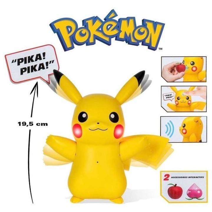 Figurine miniature - BANDAI - Pokémon Pikachu interactif et ses acces