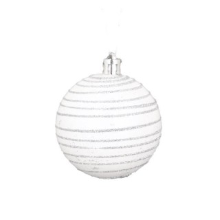 AUTOUR DE MINUIT Set de 6 boules décorées finition mate - Ø6 cm - B